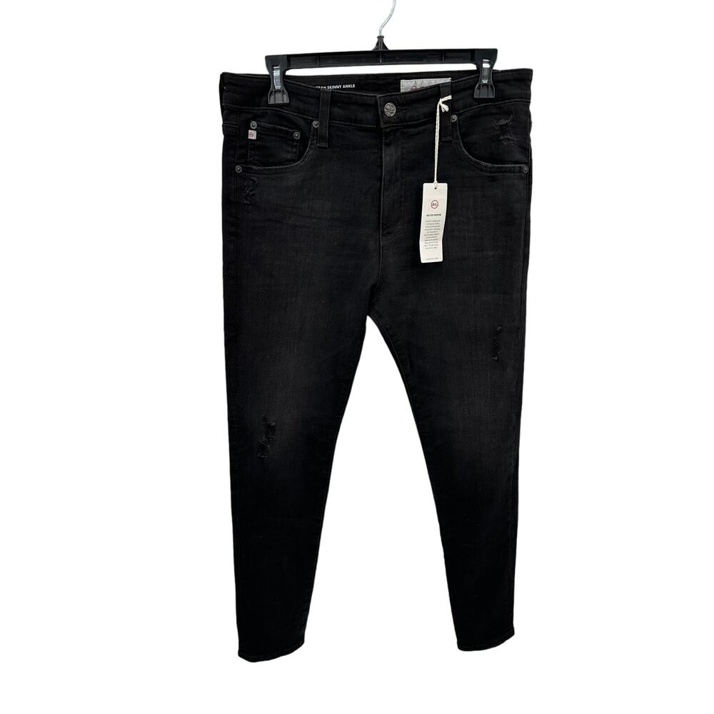 AG Jeans Adriano Goldschmeid NWT The Farrah Skinny Ankle Jean Black Cafe // 31 - Picture 5 of 14